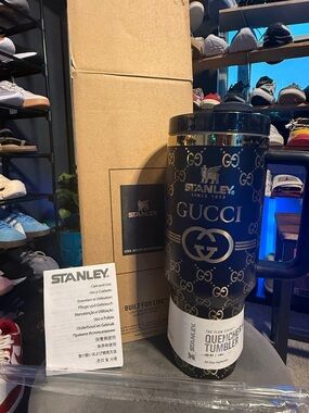 Stanley Black Gucci Patterned Quencher Tumbler